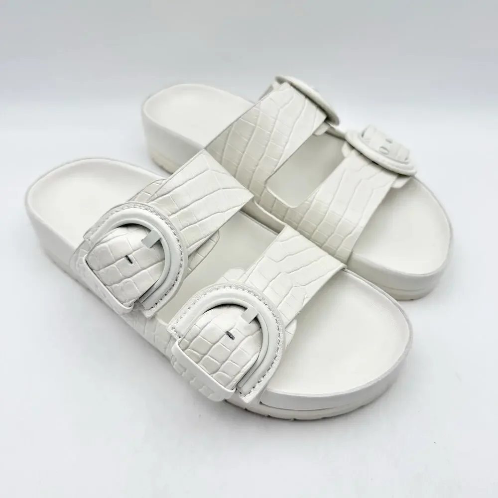 Vince Womens Glyn Sandals US 5 M EU 35 White Leather EUC